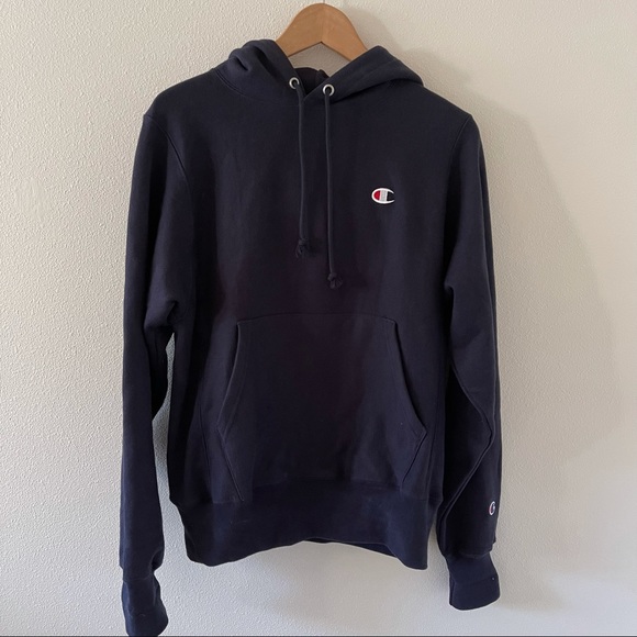 Champion Other - Champion Reverse Weave Life GF68 Solid Navy Hoodie Kangaroo Pocket-XS